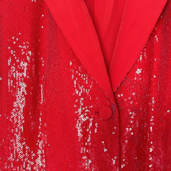 Red Sequin Blazer Mini Dress - Maeve / Anthropologie - Picture 10 of 10